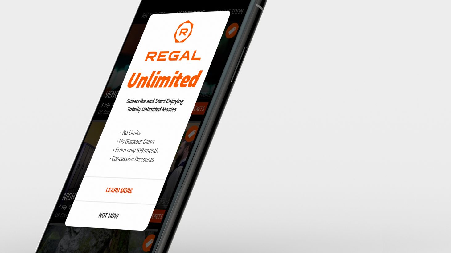 Regal Unlimited monthly subscription.